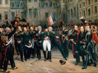 Adieux de Napoléon à la Garde impériale dans la cour du Cheval-Blanc du château de Fontainebleau – 20 April 1814 - Antoine Alphonse - Montfort, Palace of Versailles national museum