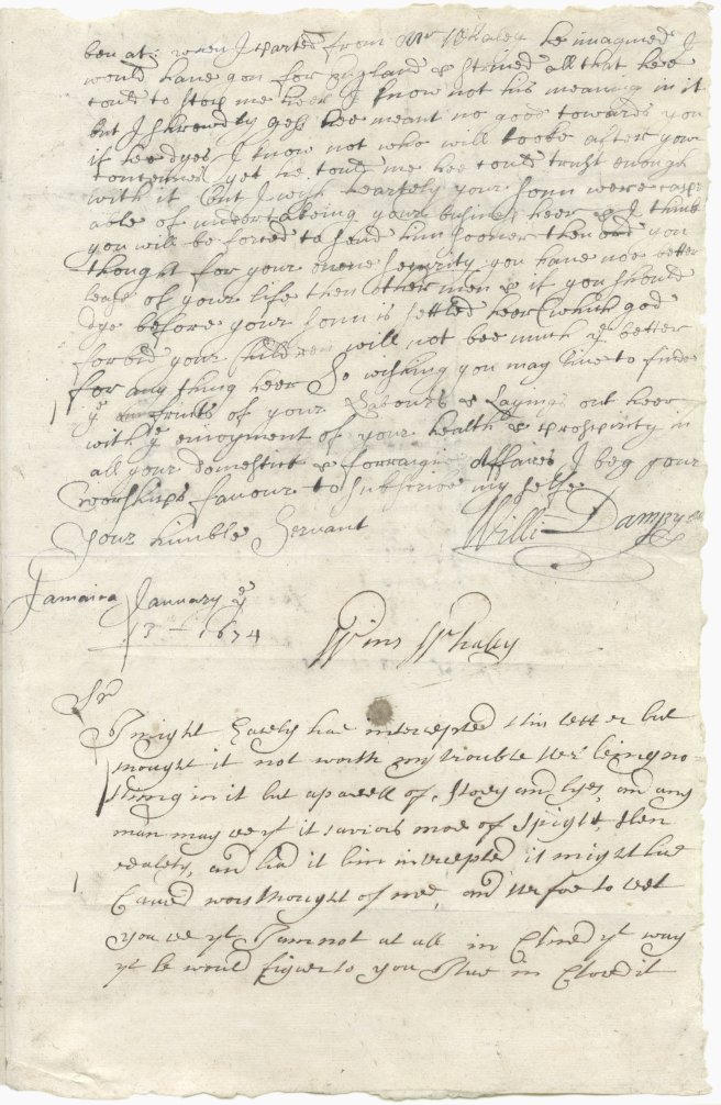 Dampier letter page 1-1